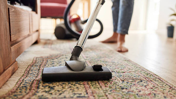 Vacuum going over carpet