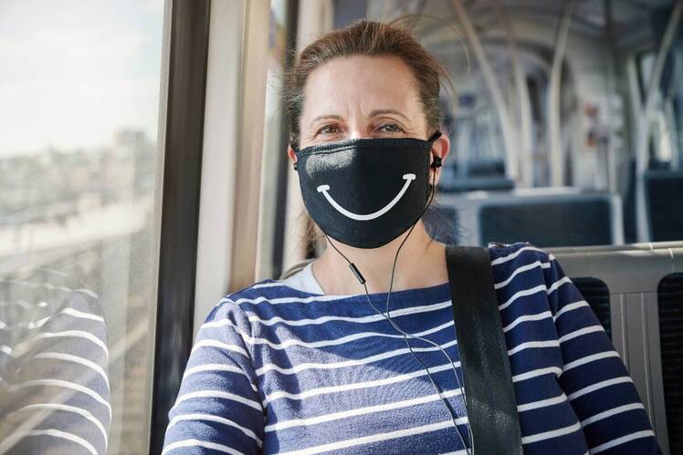 woman in mask