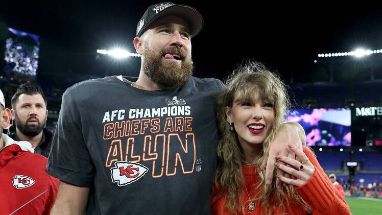 Travis Kelce and Taylor Swift, 2024
