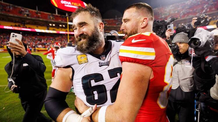 Travis Kelce and Jason Kelce, 2023