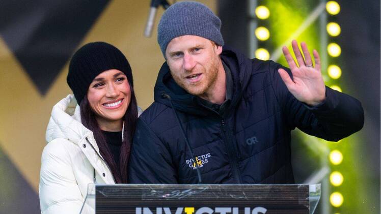 Prince Harry, Duke of Sussex and Meghan, Duchess of Sussex attend the Whistler Welcoming Ceremony during day two of the 2025 Invictus Games on February 10, 2025 in Whistler, British Columbia.