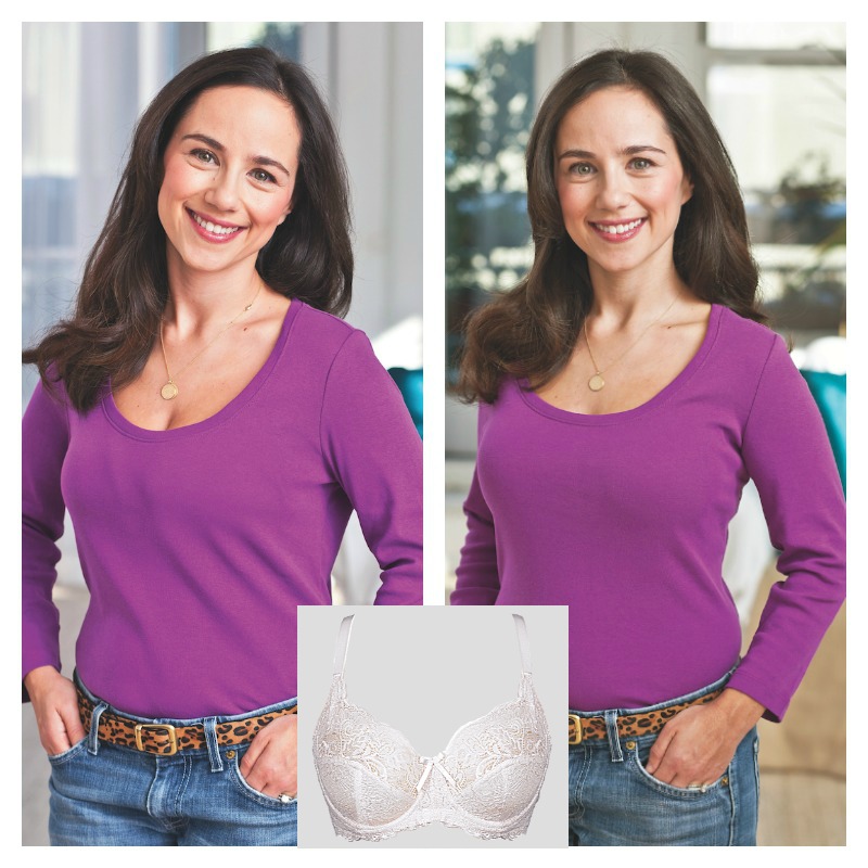 Before and after. Uncomfortable bra. Bra, Stock Video