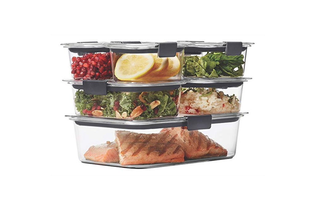 fullstar 10 pack (30 oz) Food storage Containers Set with Lids, Plastic  Leak-Proof BPA-Free Containers for Kitchen Organization, Meal Prep, Lunch