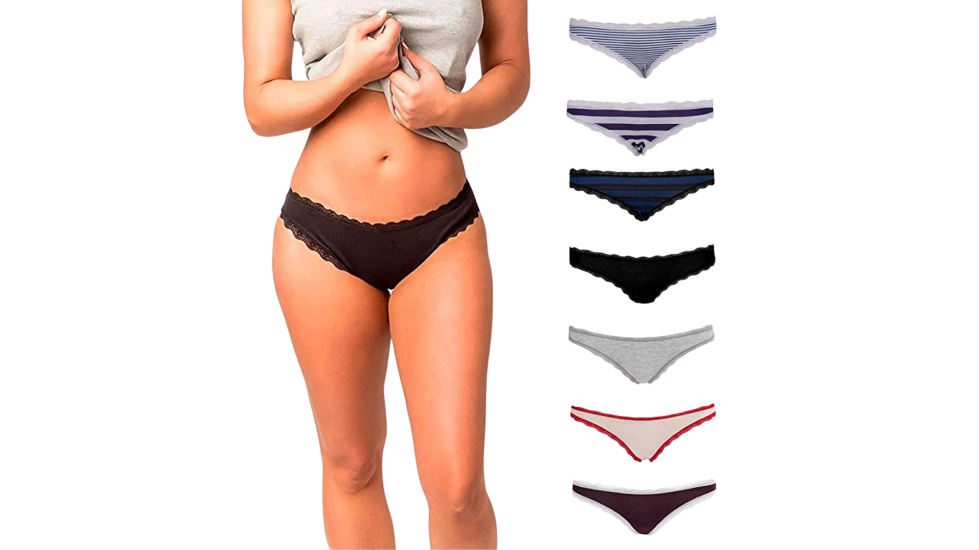 Emprella Women's Underwear Thong Panties - 10 Pack Colors and Patterns May  Vary - Multi M