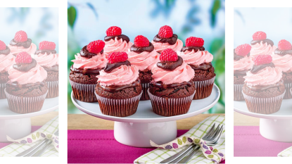 raspberry fudge cupcakes