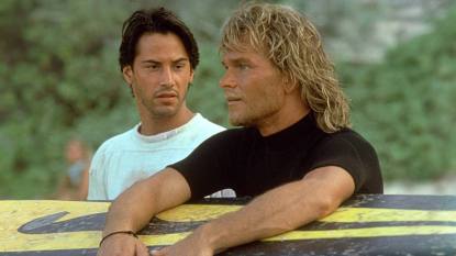 two men holding surfboard; 90s summer movies