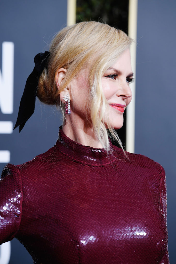 Nicole Kidman updo with bow