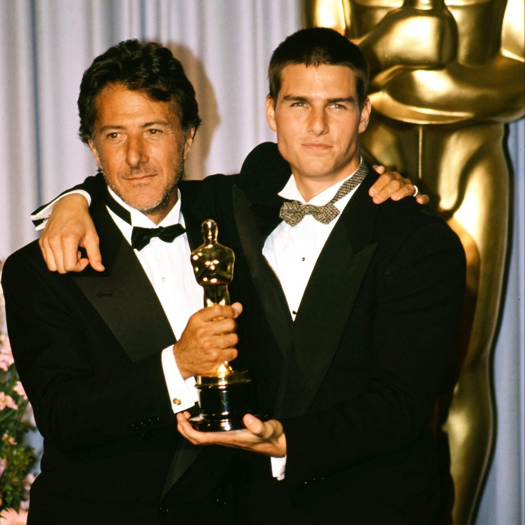 Dustin Hoffman and Tom Cruise, 1989