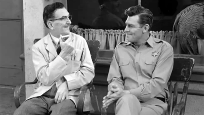 Floyd the Barber and Sheriff Andy Taylor, 1962