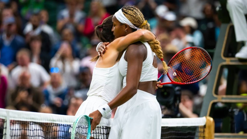 Emma Navarro and Coco Gauff at Wimbledon 2024