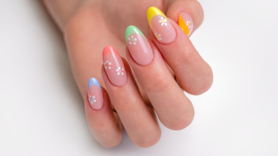 French Fashion Nail decoration Candy Color Fake Nails Long Round