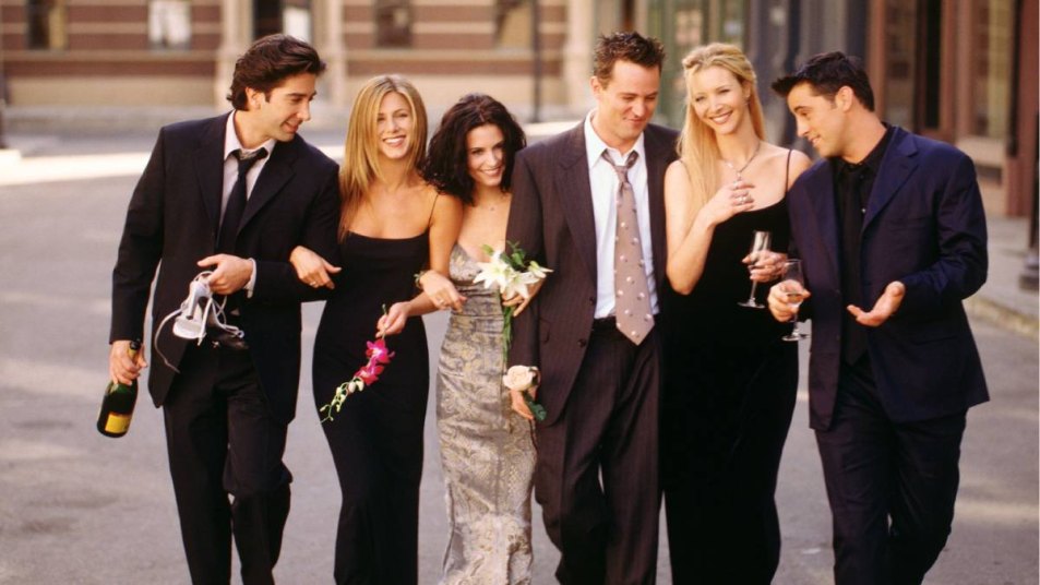 friends cast walking together