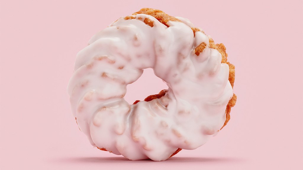 A glazed cruller