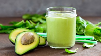 Weight loss smoothie with avocado and spinach