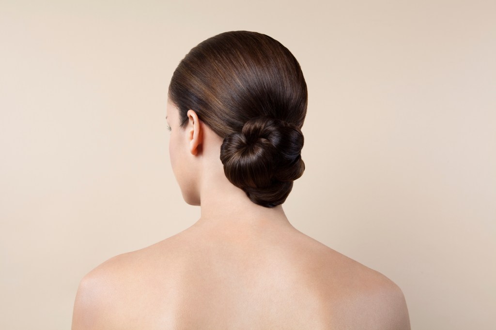 back of updo hairstyle