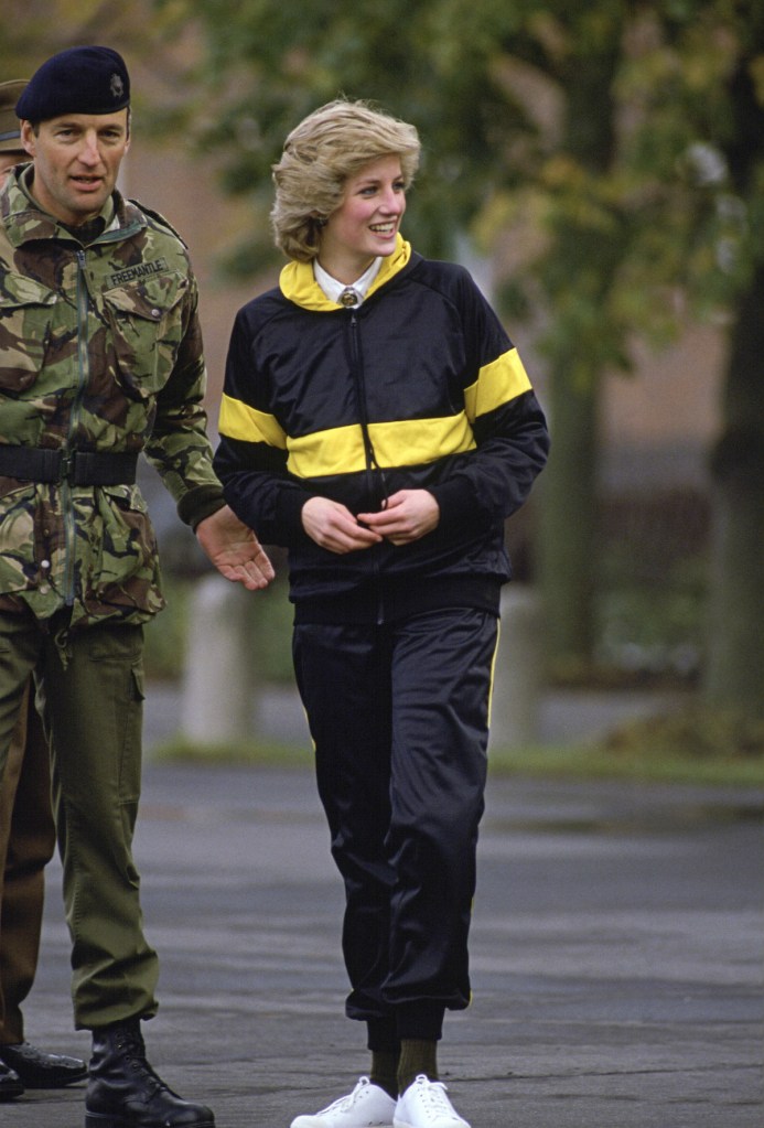 Princess Diana in a tracksuit in 1985