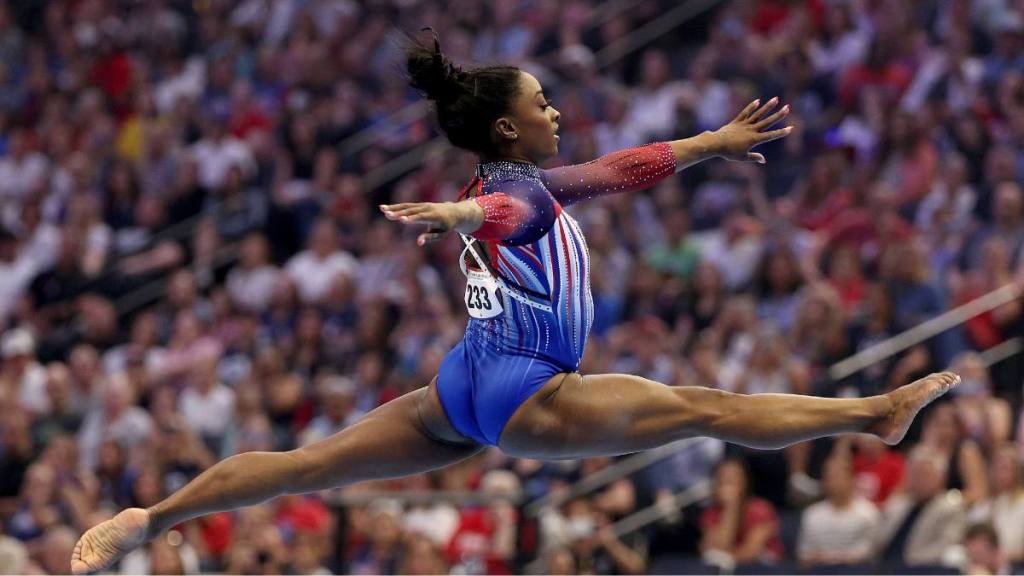 woman performing gymnastics routine